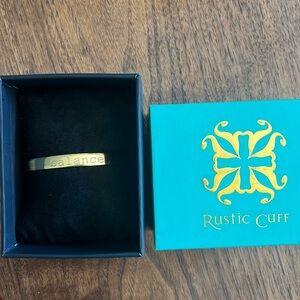 Rustic cuff “balance” bracelet